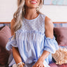 Baja Beautiful Babydoll Top In Sky Blue Image - 1