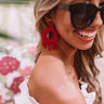 Styled To Perfection Beaded Earrings In Red Image - 1