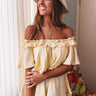 Bay Of Bliss Off Shoulder Ruffle Top In Yellow Image - 1