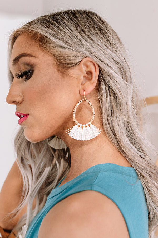 Tan Lines And Fun Times Tassel Earrings