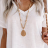Sea Dive Beaded Necklace In Iced Latte Image - 1