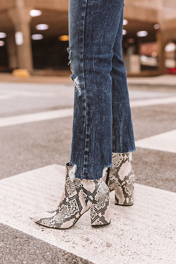 The Shay Snake Print Bootie Image - 5