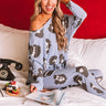 Seaside Twist Leopard Sweatshirt in Sky Blue Image - 1