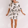 Seaside Twist Leopard Shift Top in Cream Image - 1