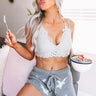 Paris Premier Lace Bralette In Grey Image - 1