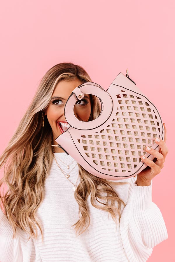 Glam Expectations Faux Leather Tote in Pink Image - 1