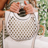 Glam Expectations Faux Leather Tote in Ivory Image - 1