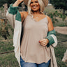 Kisses On The Coast Shift Tank In Warm Taupe Curves Image - 1