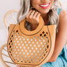 Glam Expectations Faux Leather Tote in Camel Image - 1
