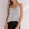 Cali Coast Stripe Shift Tank In White Image - 1