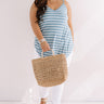 Cali Coast Stripe Shift Tank In Airy Blue Curves Image - 1