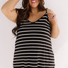 Cali Coast Stripe Shift Tank In Black Curves Image - 1