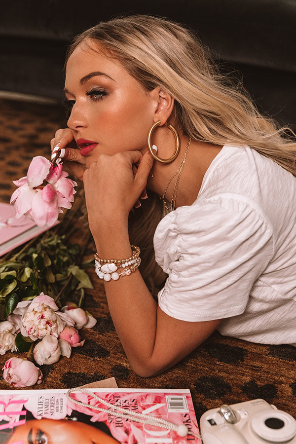 Tahiti Sweetie Bracelet Set In White