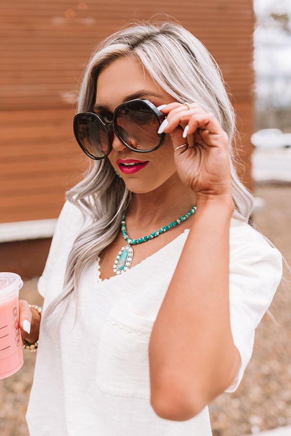 Upside Chic Tortoiseshell Sunnies With Ombre Lens