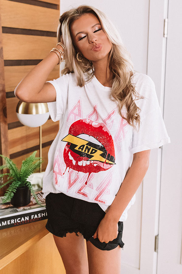 Rock And Roll Tee In White Image - 1