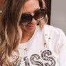 Upside Chic Sunnies In Black With Ombre Lens Image - 1