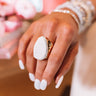 One Wish Away Druzy Ring In White Image - 1