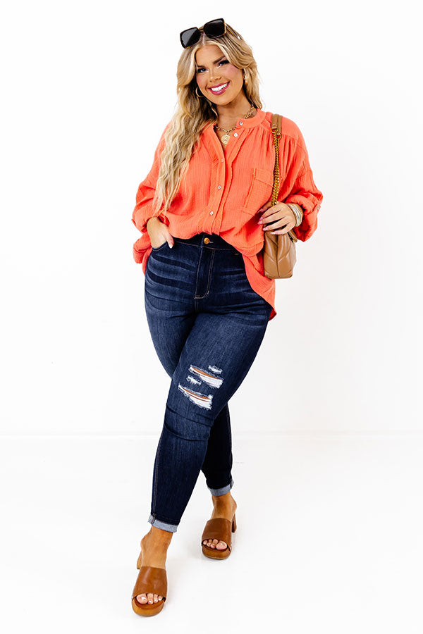 The Celine High Waist Distressed Skinny   Curves