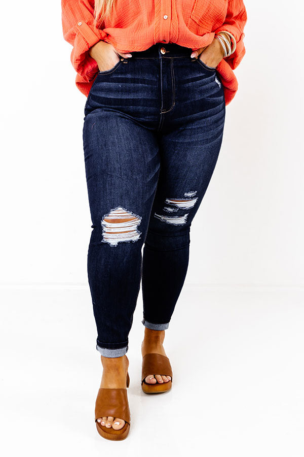 The Celine High Waist Distressed Skinny   Curves Image - 2
