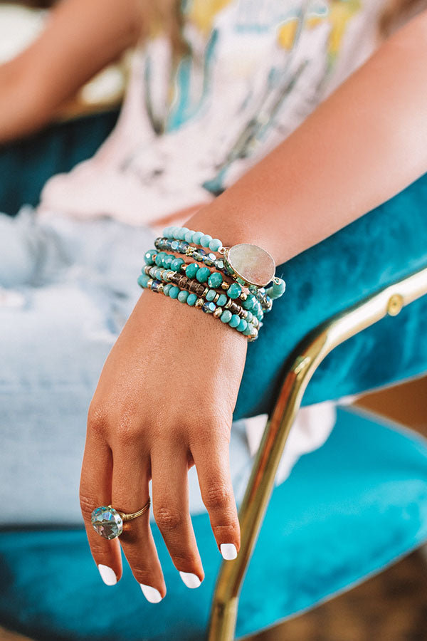 Bonding In Bali Bracelet Set In Aqua