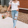 Mojito Bliss Lace Top In White Image - 1