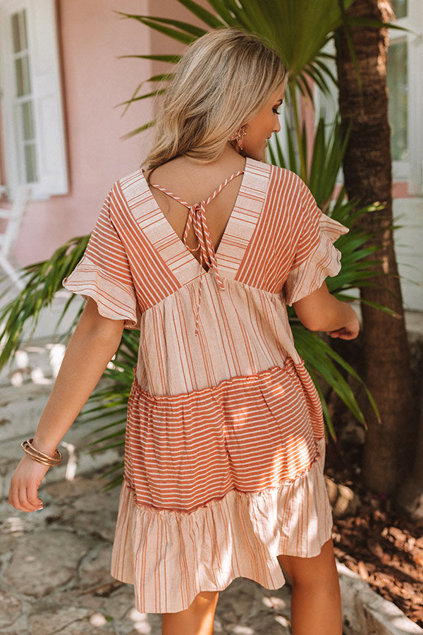 Summer Sway Stripe Linen Dress Image - 2