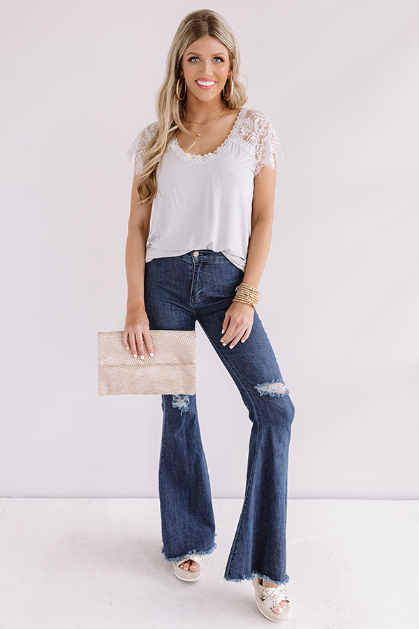 Mojito Bliss Lace Top In Grey Image - 1