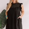 Balcony Views Eyelet Shift Dress In Black Curves Image - 1