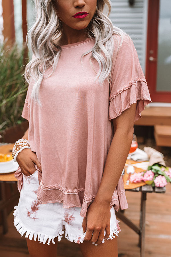 Venice Beach Boardwalk Shift Top In Blush Image - 2