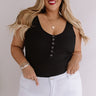 Best Coast Henley Bodysuit In Black Curves Image - 1