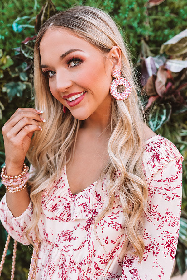 Baja Blooms Earrings In Pink