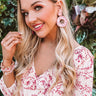 Baja Blooms Earrings In Pink Image - 1