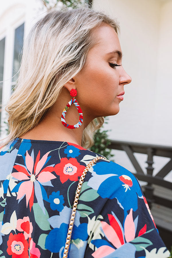Under The Palm Trees Earrings In Red