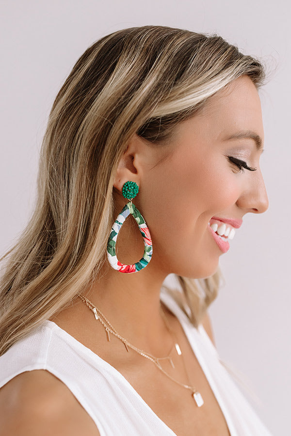 Under The Palm Trees Earrings In Green