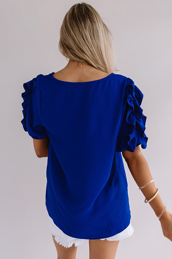 Talkin' About Tulum Shift Top In Royal Blue Image - 3