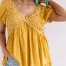 Here's To Happiness Babydoll Top In Marigold Image - 1