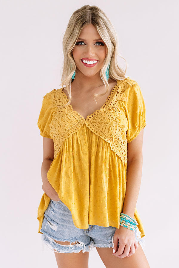 Here's To Happiness Babydoll Top In Marigold Image - 2