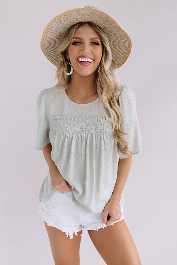 Pretty Playlist Shift Top In Pear Image - 2