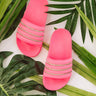 The Cleo Rhinestone Children's Sandal in Neon Pink Image - 1