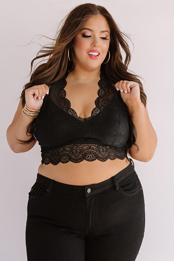 Aruba Kisses Lace Bralette In Black Curves Image - 1