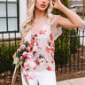 Baja Blooms Lace Shift Top In Dusty Purple Image - 1