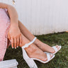 The Melina Faux Leather Heel In White Image - 1