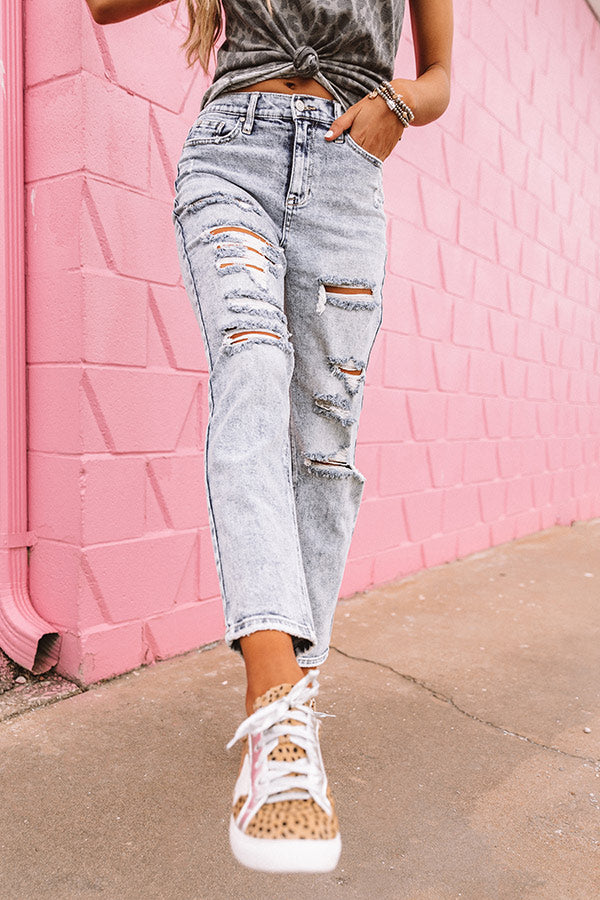 The Blaise High Waist Distressed Relaxed Skinny