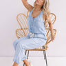 The Journey Chambray Jumpsuit In Light Wash Image - 1