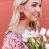 Take Me To Tulum Beaded Earrings in Red Image - 1