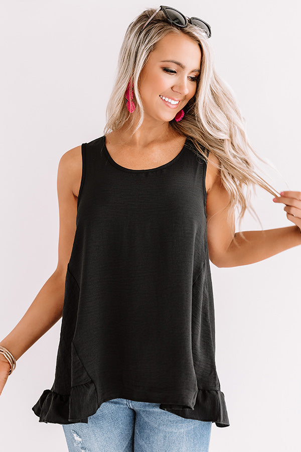 Talk of Tulum Shift Top in Black Image - 2