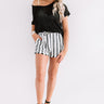 Cafe Crush Waffle Knit Top In Black Image - 1