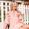 Cabanas And Cuties Embroidered Dress In Pink Image - 1