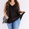 Making Wishes Babydoll Top In Black Curves Image - 1
