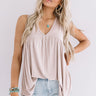 Making Wishes Babydoll Top In Iced Latte Image - 1